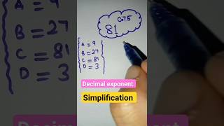 Decimal exponent related simplification decimals exponents simplification maths reasoning ssc [upl. by Llig]