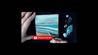 Meer amp Strand malen in Zeitraffer Acrylmalerei Anfänger Beach amp Sea acrylic painting time lapse 🌊 [upl. by Boris]