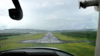 COCKPIT VIEW Cessna 150L Landing Rwy10  Martinique TFFFFDF [upl. by Hollenbeck]