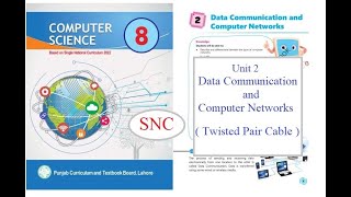 Computer Class 8 Unit 2  Data Communication and Networks  Twisted Pair Cable  SNC  New book [upl. by Darya]