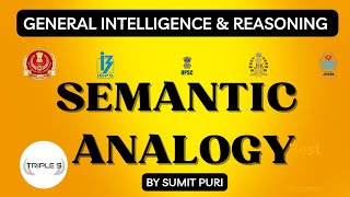 Analogy  Introduction  Lec 1 Semantic Analogy  reasoning for VLW JKPSI SSC JKSSB by Sumit Puri [upl. by Odericus]