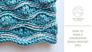 How to Make a Foundation Single Crochet fsc [upl. by Fritz103]