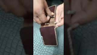 Smart Leather Money Bag leathergoods leathercraft moneymanagement [upl. by Ashelman288]