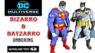 Bizarro amp Batzarro  Mcfarlane Toys  DC Multiverse  Unboxing [upl. by Evander542]