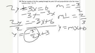 NYS Geometry Regents Review Video Equation of a Line and Slope [upl. by Amathist]