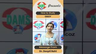 How to Study OBGY  DAMS Delhi  Dr Deepti Bahl [upl. by Jann]