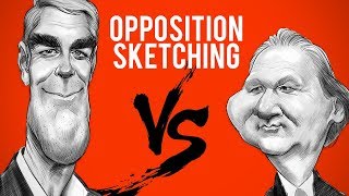 How to Caricature Difficult Faces with Opposition Sketching [upl. by Fisken367]