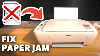 How to Fix a Paper Jam HP Deskjet Printer  Full Guide [upl. by Llerud541]