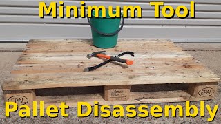 EPAL pallet disassembly using minimum tools [upl. by Einegue461]