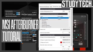 MSI Afterburner FPSAnzeige amp OSD in Spielen FPS Auslastung Temperatur 2KDeutsch studytech [upl. by Samuella]