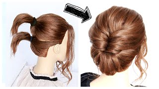 Easy Updo for Short to Medium Hair [upl. by Pulchia847]