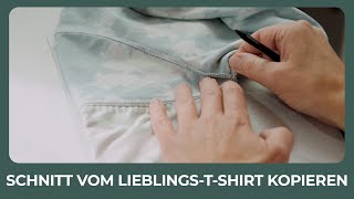 Schnitt eines TShirts abkopieren Shirt Upcycling Projekt Teil 1 [upl. by Kere]