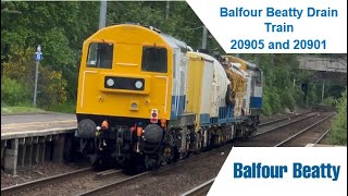 Balfour Beatty Drain Train 20905 and 20901 with Tone  300524 [upl. by Nehtanhoj]