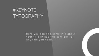 056 Keynote TutorialMinimal Slide Design Animate Creative Typography Principle StayHome WithMe [upl. by Aiza]