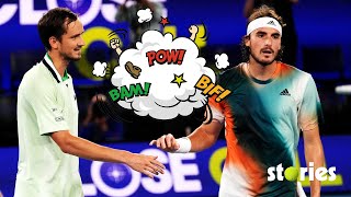 Daniil Medvedev vs Stefanos Tsitsipas • FIGHT on court [upl. by Marrilee]