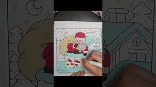 🎅Santa going down the chimney🎅 colouring speedcolouring speedcoloring fastcoloring coloring [upl. by Genevieve]