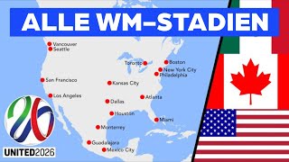 Das sind die Stadien der FußballWM 2026 [upl. by Nobell287]