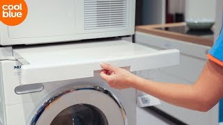 Wasmachine en wasdroger stapelen met tussenstuk [upl. by Jaquelin]