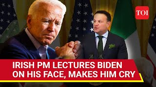 Joe Biden Cries On Camera During Irish PM Leo Varadkar’s Address In The White House  Find Out Why [upl. by Yajnas]