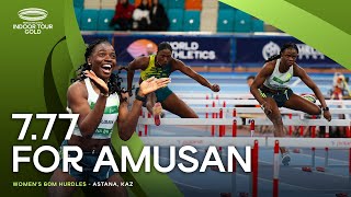 Tobi Amusan powers to 777 area record 🔥  World Indoor Tour 2024 [upl. by Wilfrid139]