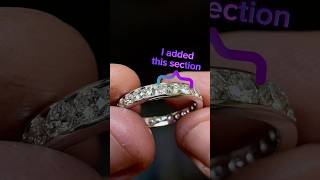 Sizing up and adding 3 diamonds to an eternity band [upl. by Blood]