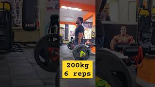 200kg × 6 reps Deadlift shortsfeed deadlift powerlifting [upl. by Kondon]