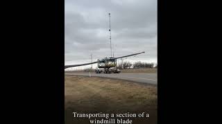 Moving 50 Ton Windmill Blade Section alberta windmill transport canada short shortsviral [upl. by Brittany330]