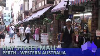 Hay Street Mall Perth Western Australia  Moving to Australia watch this [upl. by Dnomhcir]