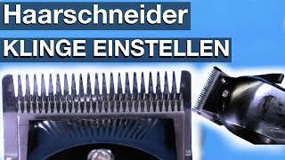 Klingen am Haarschneider Reinigen und RICHTIG einstellen [upl. by Daugherty558]