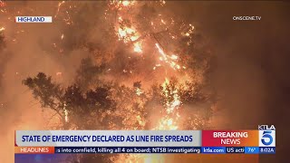 More than 35000 structures threatened as Line Fire continues to spread [upl. by Denise]