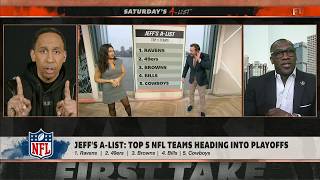 Jeff Saturdays AList Top 5 NFL teams heading into the playoffs 🏈  First Take [upl. by Blodgett]