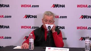 Wisconsin Press Conference March 9 WCHA FInal Faceoff [upl. by Kerge]