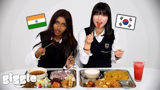 Korean vs Indian Teen SWAP THEIR SCHOOL LUNCH [upl. by Rockwell]