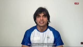 PM Narendra Modi interacted with Javelin thrower Neeraj Chopra  Cheer4India [upl. by Eph]