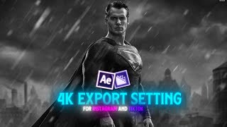 4K Quality Render Settings  After EffectsMedia Encoder [upl. by Kus]