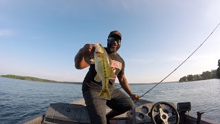 Lake Hartwell Postspawn Bass fishing [upl. by Kerekes930]