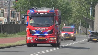 Brandweer Almelo TS053131OD055093 met spoed naar een melding in Almelo [upl. by Zaneta119]