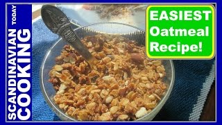 How to Make Toasted Oatmeal  An Old Fashion Danish Version of a Granola  Ristede Havregryn [upl. by Everett]