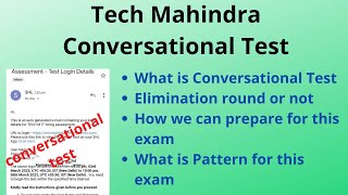 Tech Mahindra Conversational Test  How we can prepare for this exam techlecture [upl. by Tatiana]