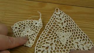 Ажурный треугольник крючком Crochet openwork triangle [upl. by Ahsilef442]