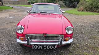 MG B GT 1971Red Webasto Sunroof [upl. by Rabiah]