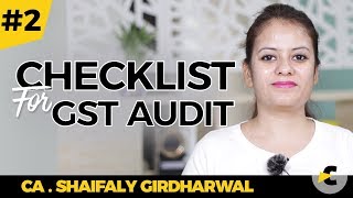 Checklist For Audit by CA shaifaly Girdharwal [upl. by Odrahcir]