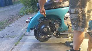 1962 VBB rebuild w Pinasco 177 60mm crank bgm piston [upl. by Nalehp]