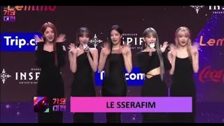 LE SSERAFIM at the 2023 SBS Gayo Daejeon  RED CARPET CUT [upl. by Donadee]