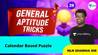 Calendar Based Puzzle  L29  General Aptitude Tricks  NLN Sir [upl. by Godfrey966]