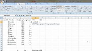 How to Compute Heating and Cooling Degree Days in Excel [upl. by Eusassilem]