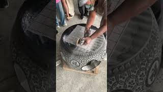 Carved chess board on stone table [upl. by Leanard913]