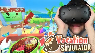 GRILLOWANIE NA PLAŻY czyli Symulator Wakacji  Vacation Simulator 1 HTC VIVE VR [upl. by Erdah]