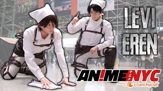 Levi amp Eren Clean Up Anime NYC 2023 ft Akemikun [upl. by Llessur]