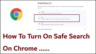 How To Turn On Safe Search On Chrome [upl. by Shellie907]